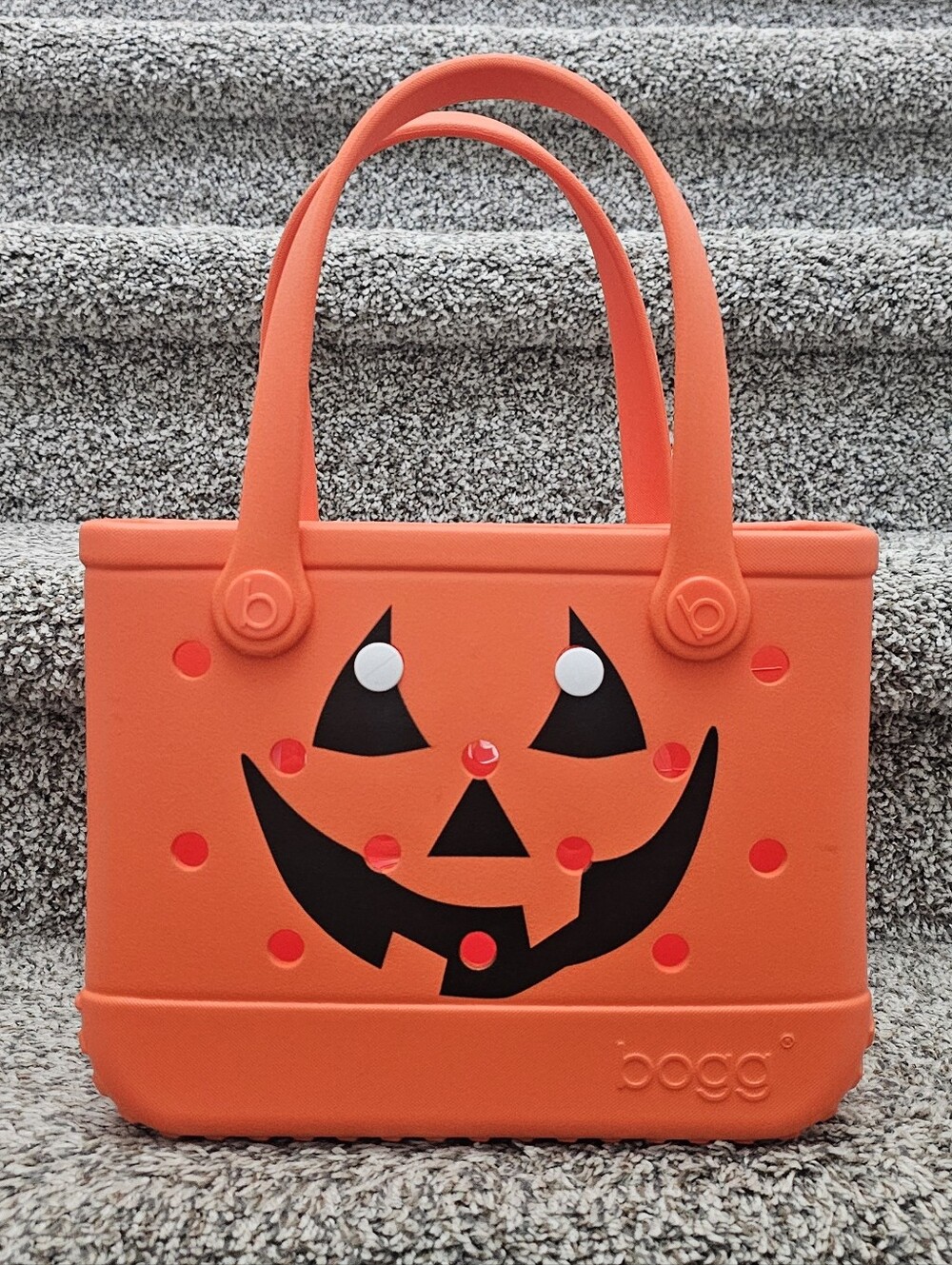BOGG BAG Orange Halloween Jack-O'-Lantern Tote